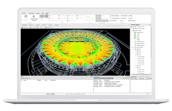 Stadium 3D modelled in Ranplan Professional