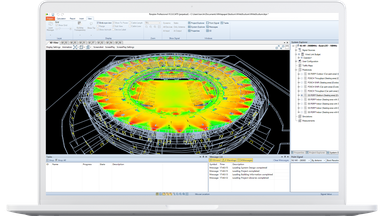 Ranplan professional Stadium mockup on laptop screen