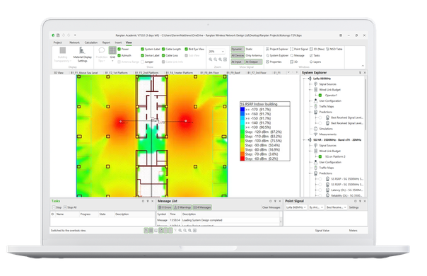 Laptop InBuilding lite floor heatmap