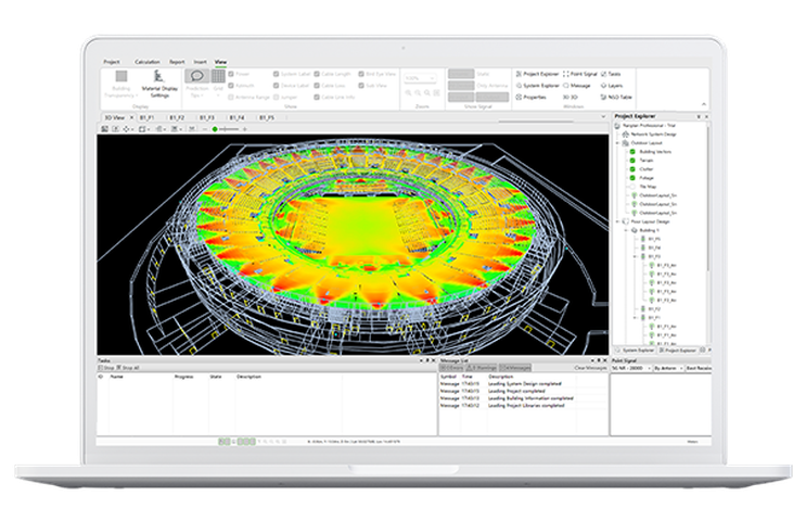 Stadium 3D modelled in Ranplan Professional