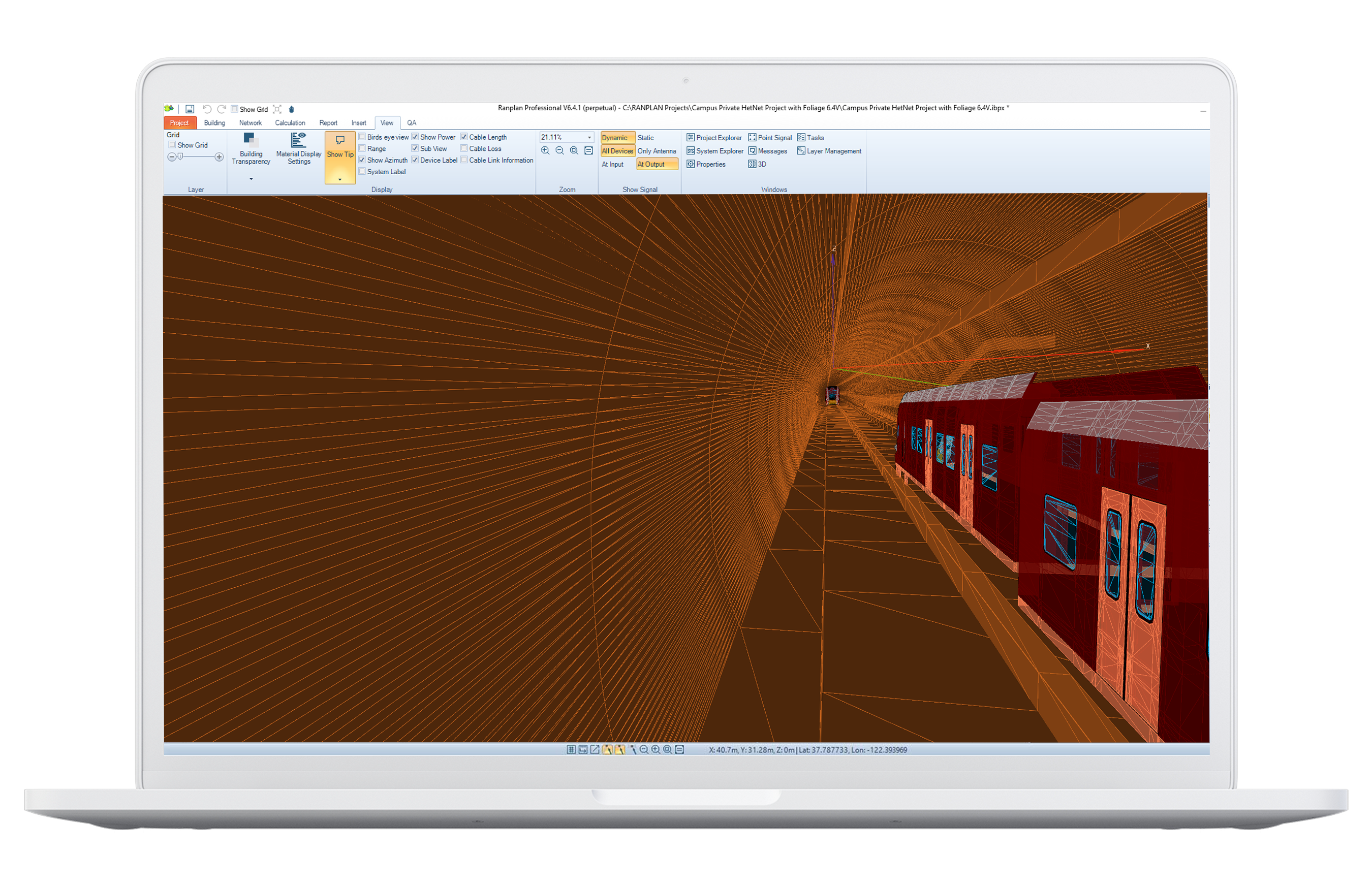 Tunnel tube laptop mock up